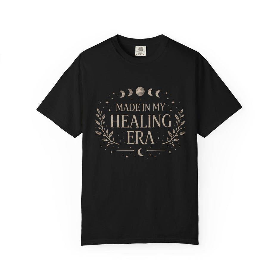 Made In My Healing Era T-shirt | Moon Phases, Botanical, Self Care Tee